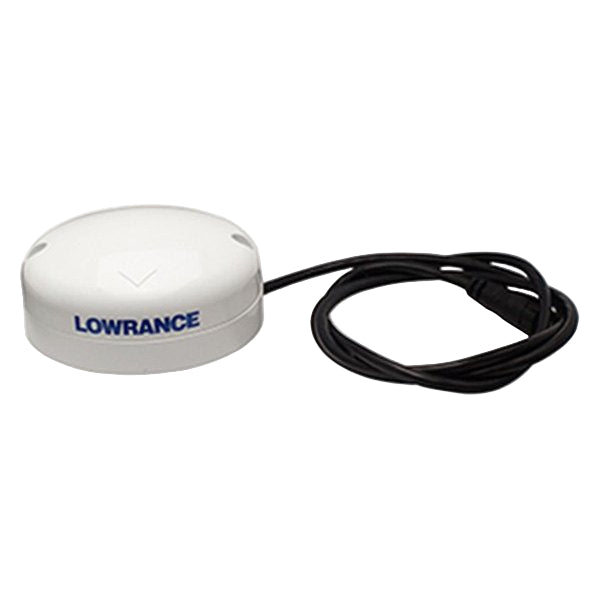 Lowrance® 000-11047-002 - Point-1 White GPS Antenna/Compass with 4' Cable and Pole/Surface Mount