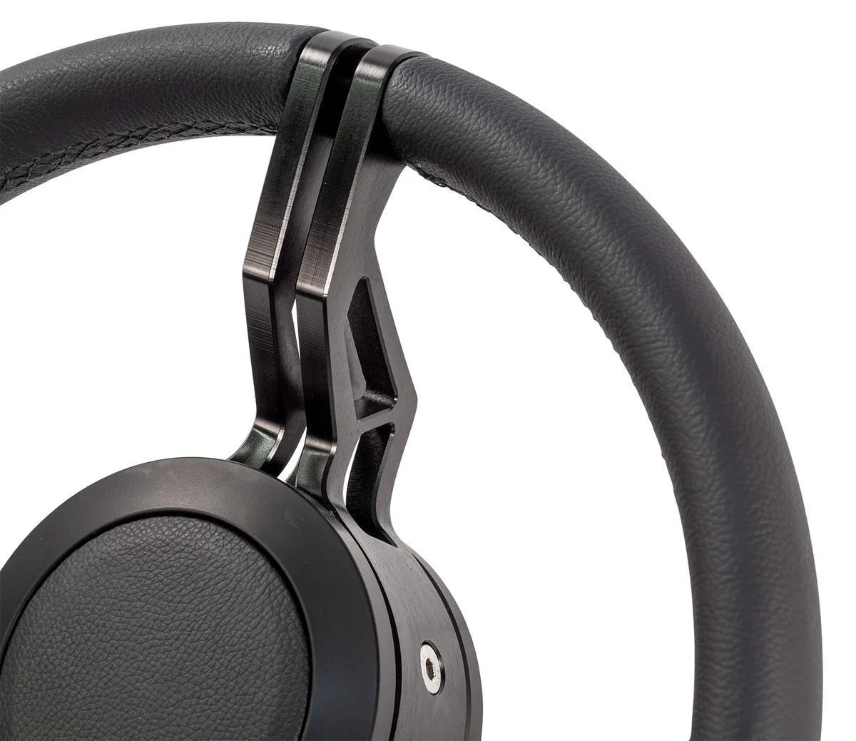 Isotta Fanete Titanium Spoke Black Leather Steering Wheel with Hub