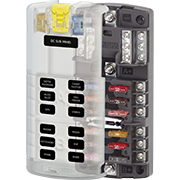 Blue Sea Systems 5032 ST Blade Split Bus Fuse Block – 12 Circuits