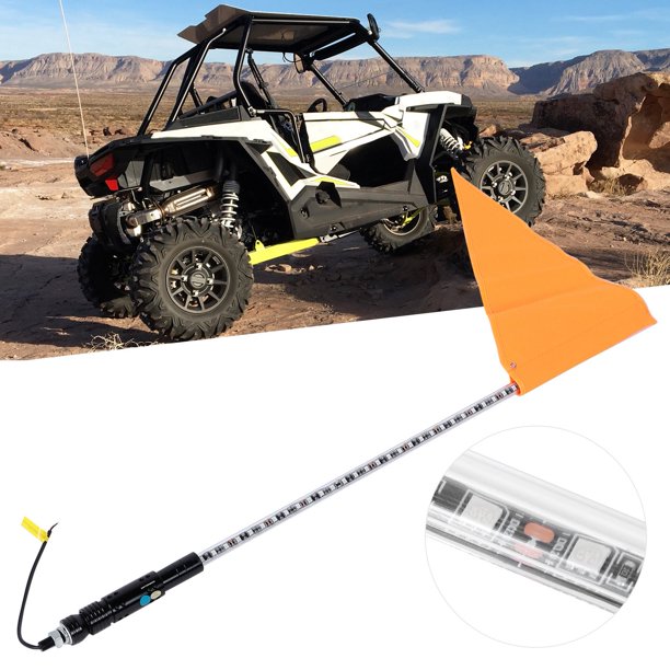 ضوء هوائي سوطي LED RGB مزدوج الجوانب مع أنبوب شفاف