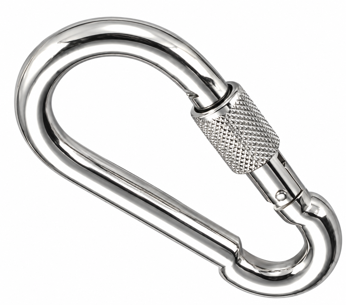 Carabiner hook with lock nut