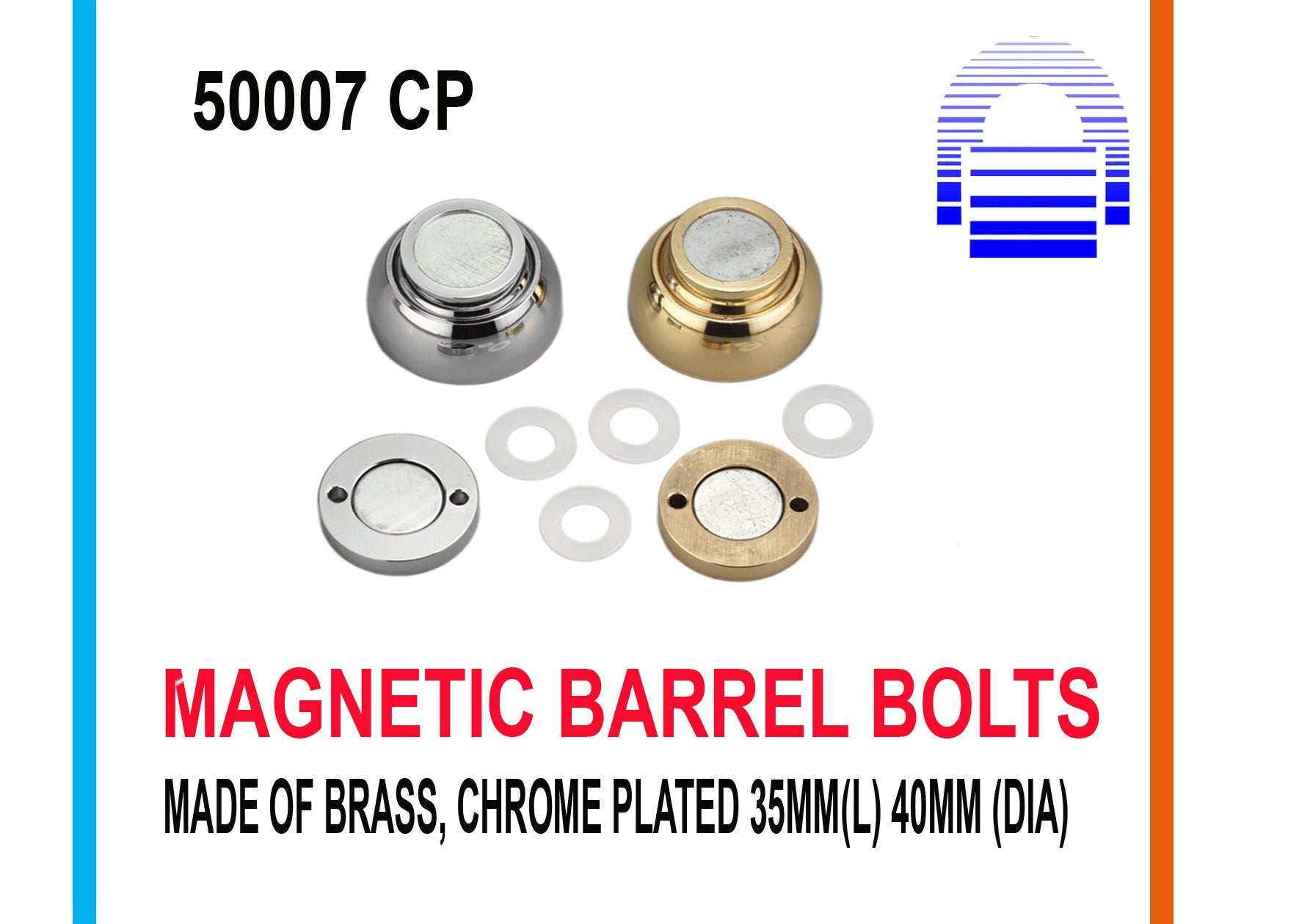 Magnetic Barrel Bolt Brass