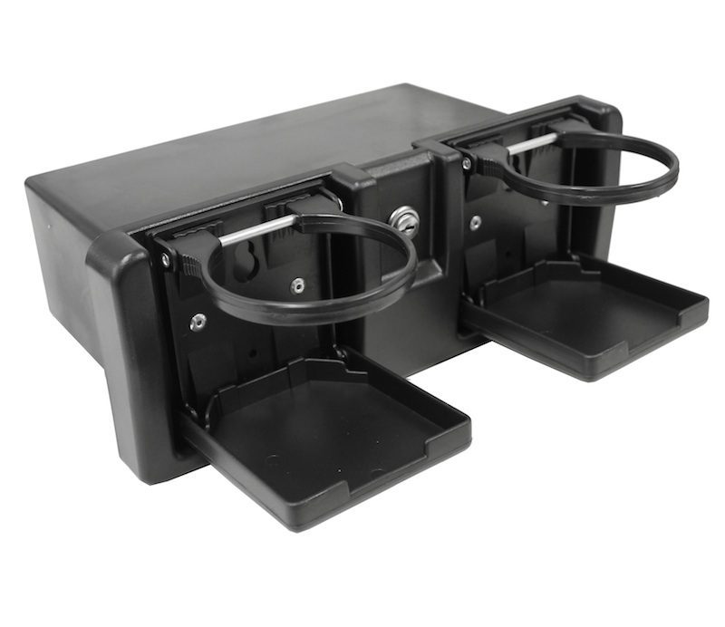 Glove Box with Drink Holders Black