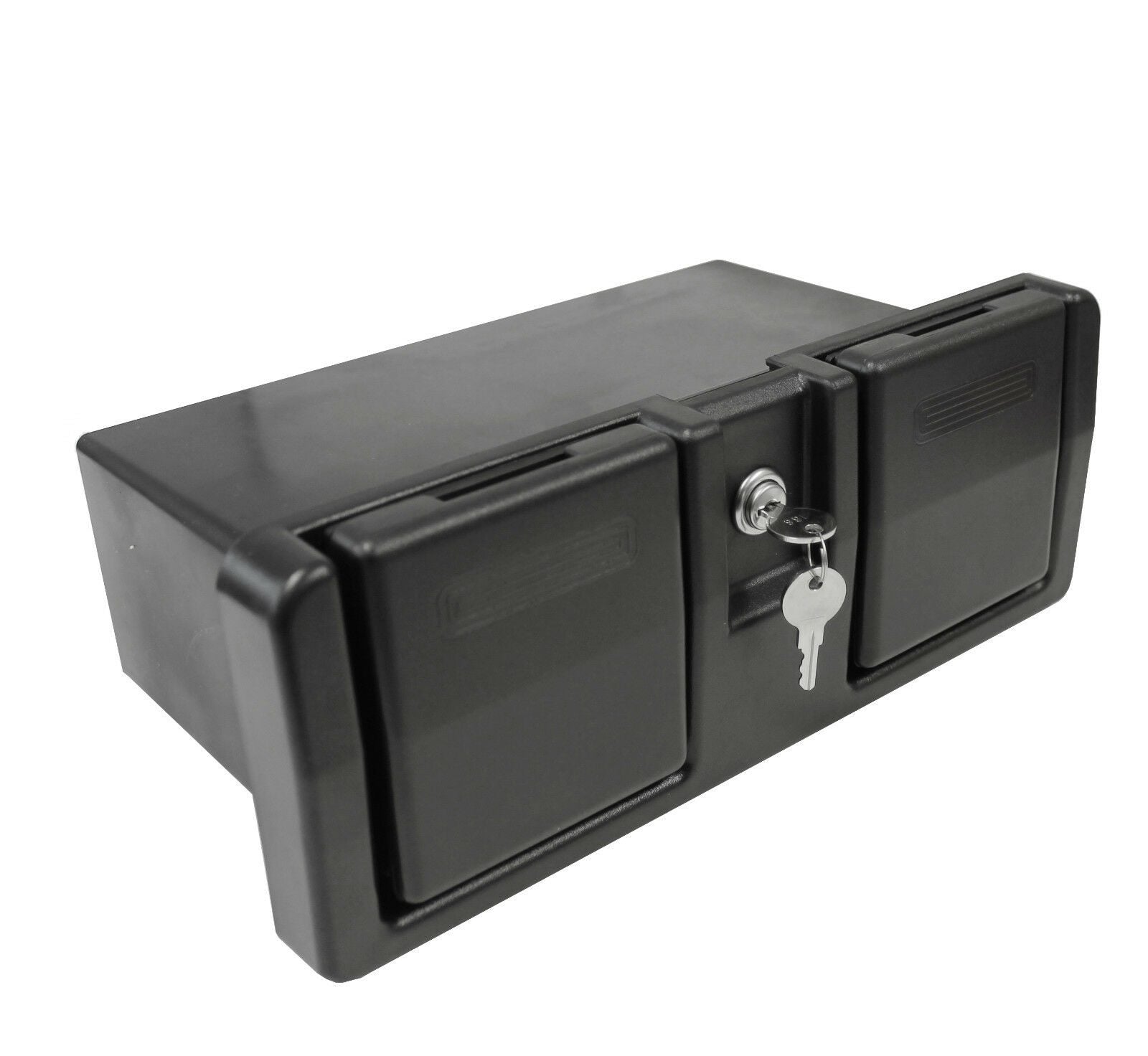 Glove Box with Drink Holders Black
