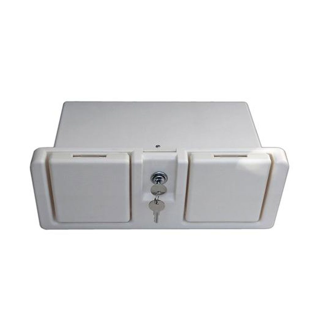 صندوق قفازات مع حامل مشروبات