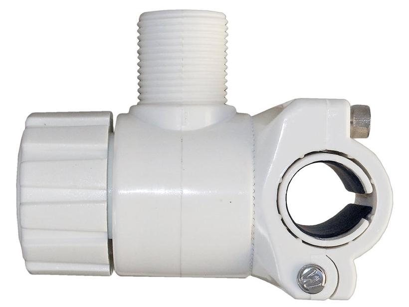 مقبض هوائي السكة الحديدية باللون الأبيض