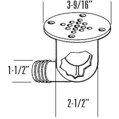 مصرف مياه قمرة القيادة بزاوية 90 درجة