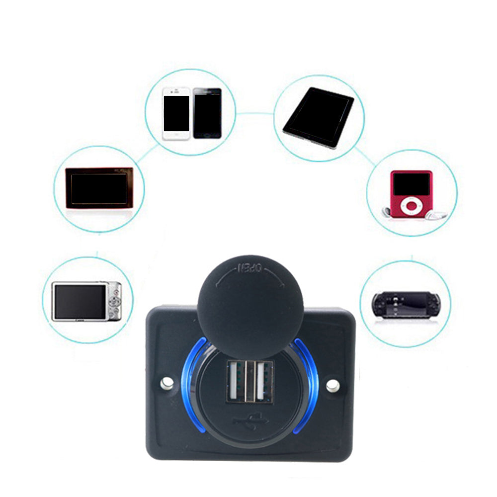 لوحة شاحن USB للحافلة 12-24 فولت 3.1 أمبير