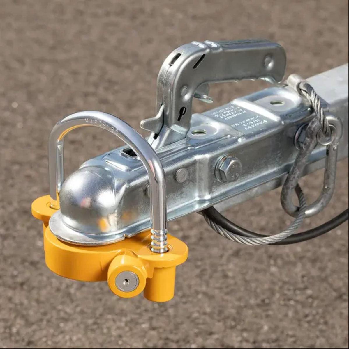 Universal Yellow Trailer Coupler Lock
