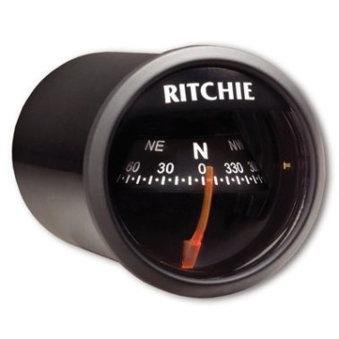 RitchieSport X-23BB Dash-Mount Compass – Black Housing / Black Dial