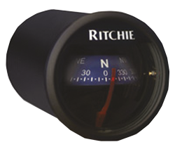 RitchieSport X-23BU Dash-Mount Compass – Black Housing / Blue Dial