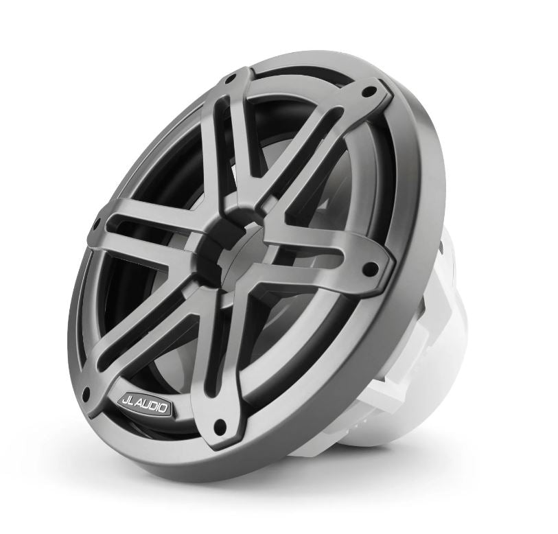 JL - M3-10IB-S-Gm-4 10-inch (250 mm) Marine Subwoofer Driver, Gray Metallic Sport Grille, 4 Ω