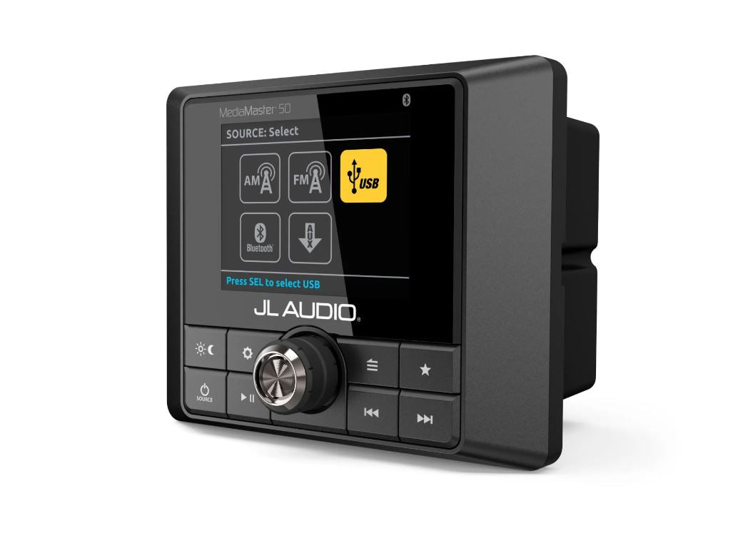 JL - MM50 Weatherproof Source Unit with Full-Color LCD Display - 25 Watts x 4 @ 4 Ω