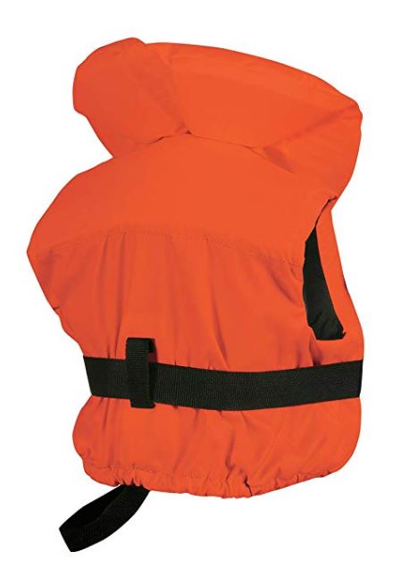 سترة مريحة للقوارب للشباب باللون البرتقالي