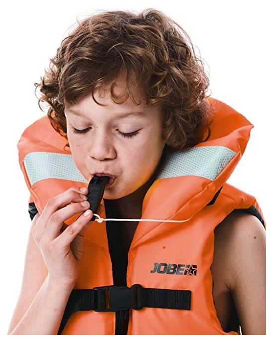 سترة مريحة للقوارب للشباب باللون البرتقالي