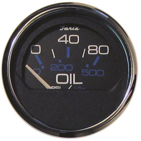 مقياس ضغط الزيت فاريا 80 رطل/بوصة مربعة أسود