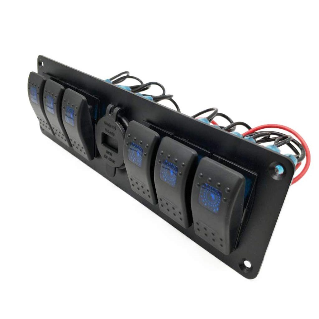 7 Gang Rocker Switch Panel