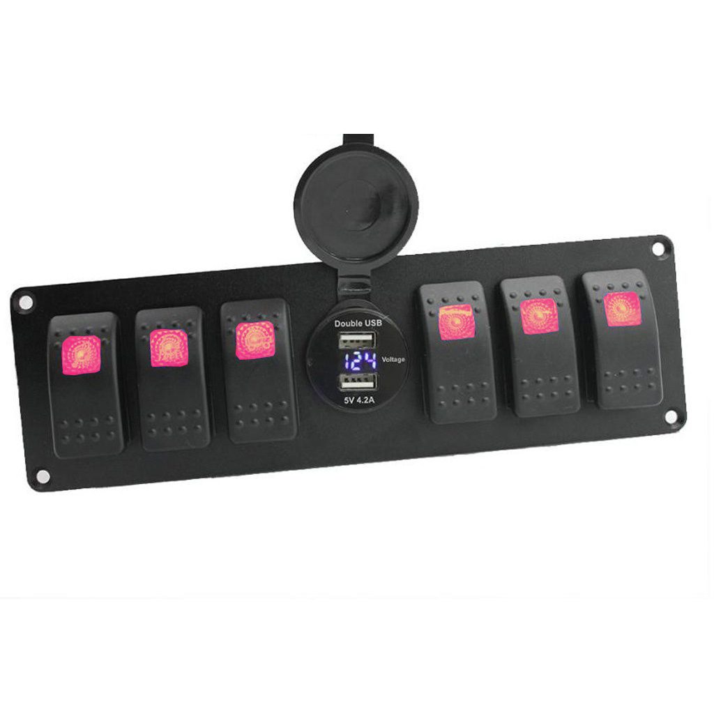 7 Gang Rocker Switch Panel