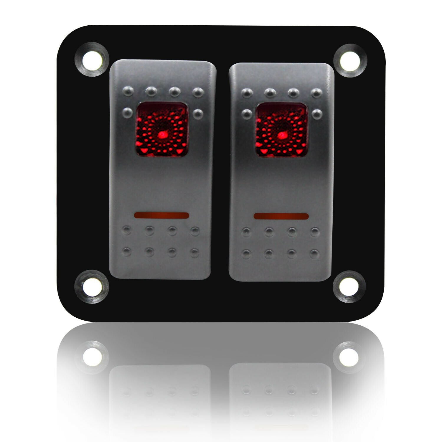 لوحة مفاتيح هزازة ثنائية العصابة من الألومنيوم البحري باللون الأحمر