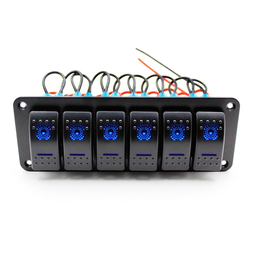 6 Gang Rocker Switch Panel