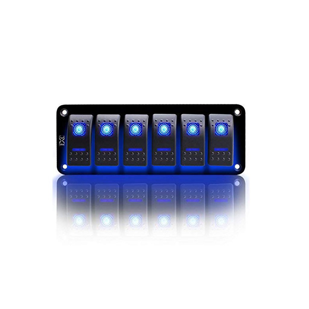 6 Gang Rocker Switch Panel