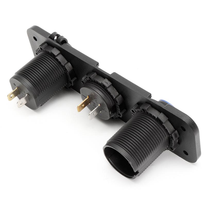 شاحن USB 3 في 1 مع فولتميتر ومفتاح