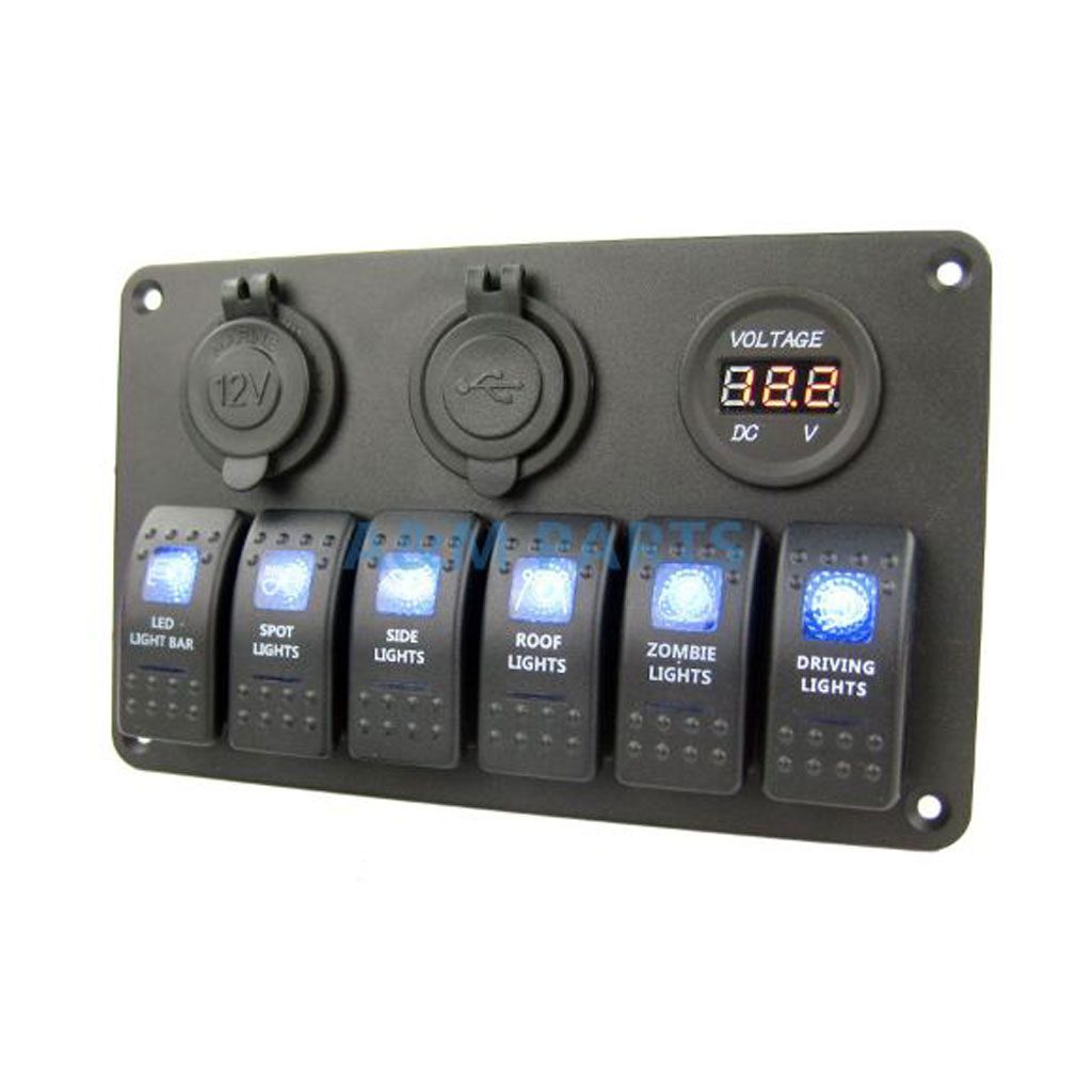 لوحة مفاتيح هزازة من الألومنيوم البحري بستة عصابات