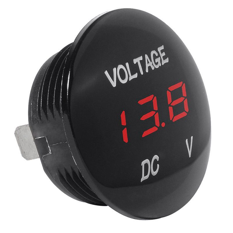 فولتميتر رقمي مقاوم للماء باللون الأحمر