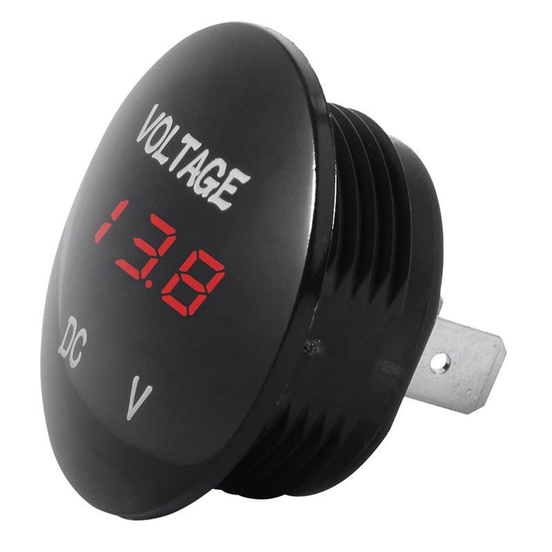 فولتميتر رقمي مقاوم للماء باللون الأحمر