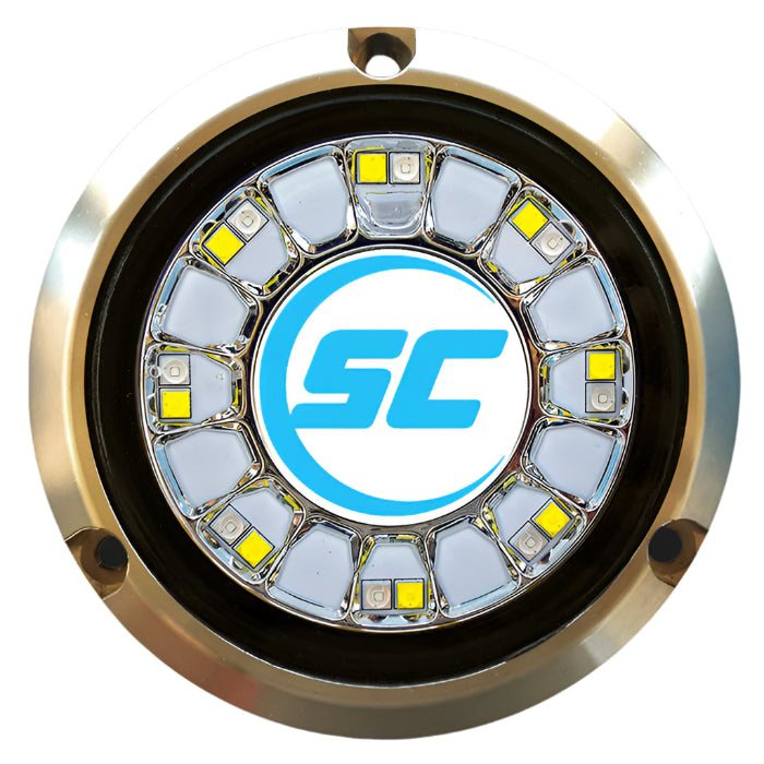 16 مصباح LED دائري تحت الماء SCR-16 أزرق وأبيض