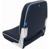 مقعد بحري قابل للطي باللون الأزرق الداكن مع حواف بيضاء