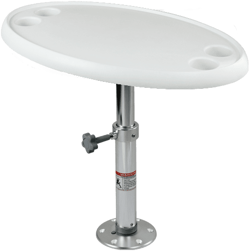 طاولة قارب ذات سطح بيضاوي