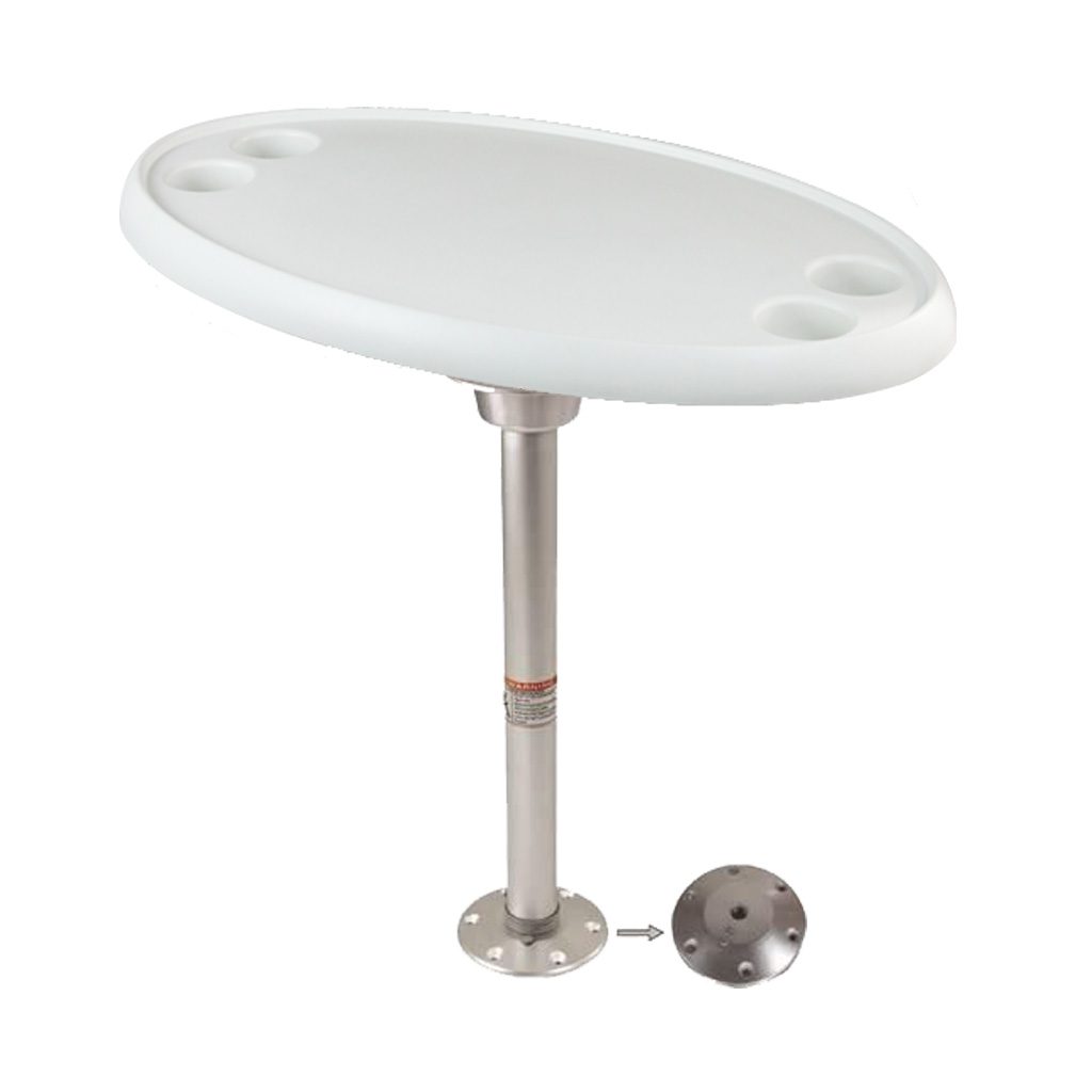 طاولة قارب ذات سطح بيضاوي