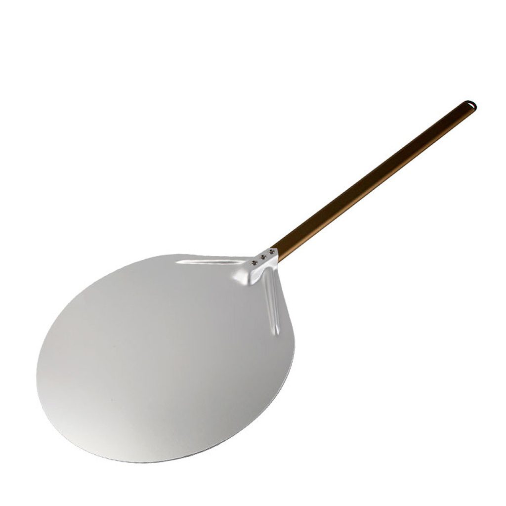 Round Perforated Pizza Peel With Handle