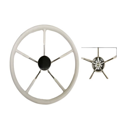Stainless Steel Boat Steering Wheel Poly White