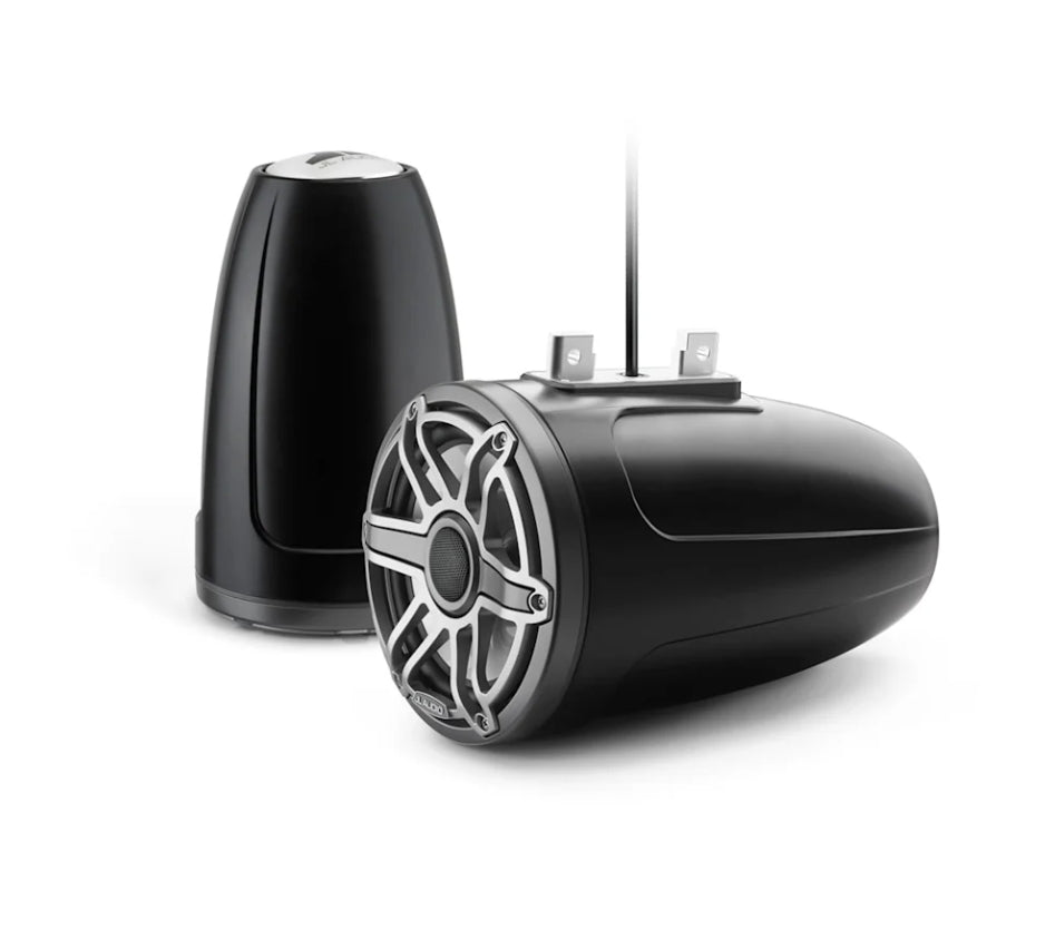 JL Audio® M6 Enclosed Tower Speakers 7.7" with Titanium Sport Grille (M6-770ETXv3-Sb-S-GmTi)