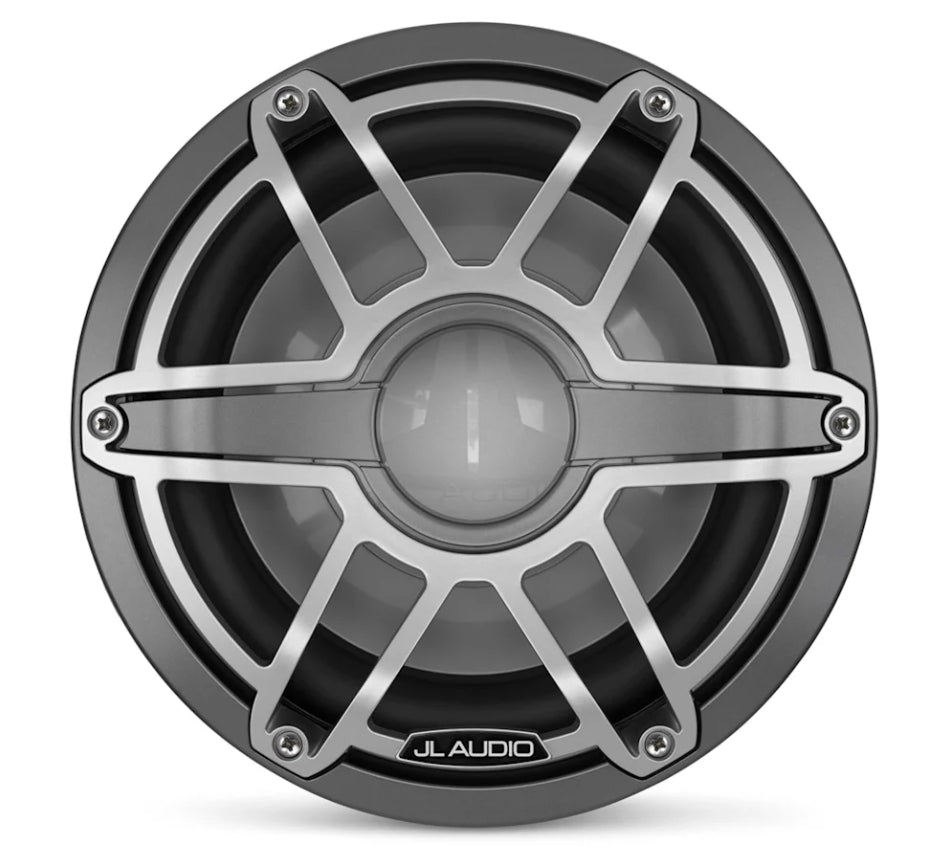 JL Audio® M6 Marine Subwoofer 10" with LED and Titanium Sport Grille (M6-10B-S-GmTi-i-4)