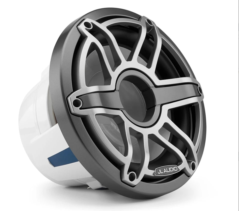 JL Audio® M6 Marine Subwoofer 10" with LED and Titanium Sport Grille (M6-10B-S-GmTi-i-4)