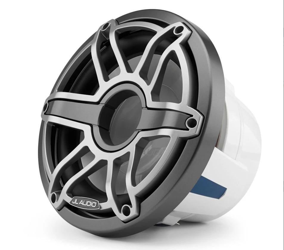 JL Audio® M6 Marine Subwoofer 10" with LED and Titanium Sport Grille (M6-10B-S-GmTi-i-4)