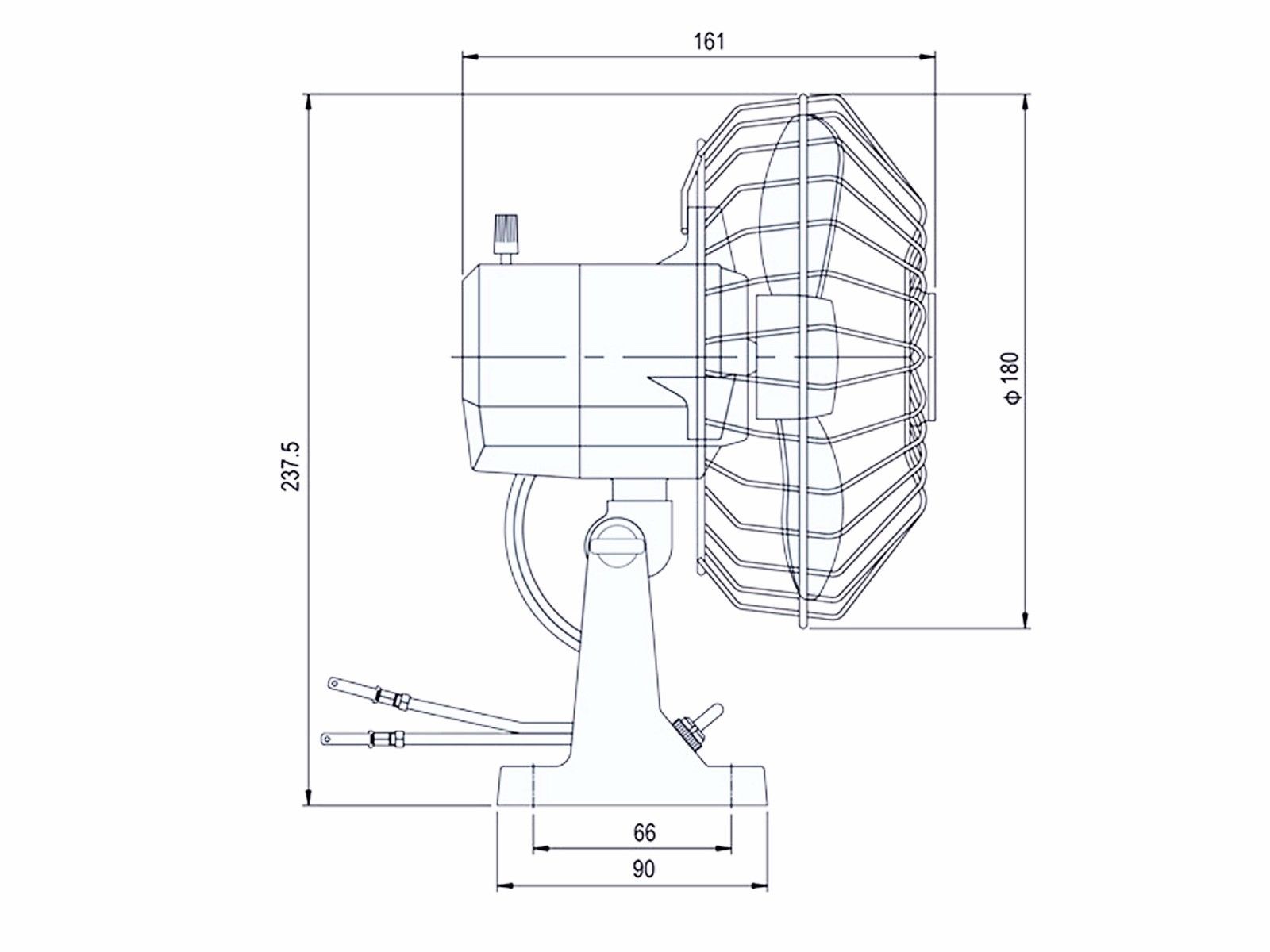 مروحة بحرية تيار مستمر 12 فولت