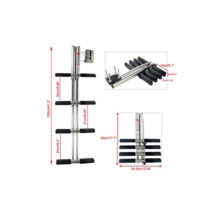 Amarine Made M1085S4 four-step stainless steel diver ladder
