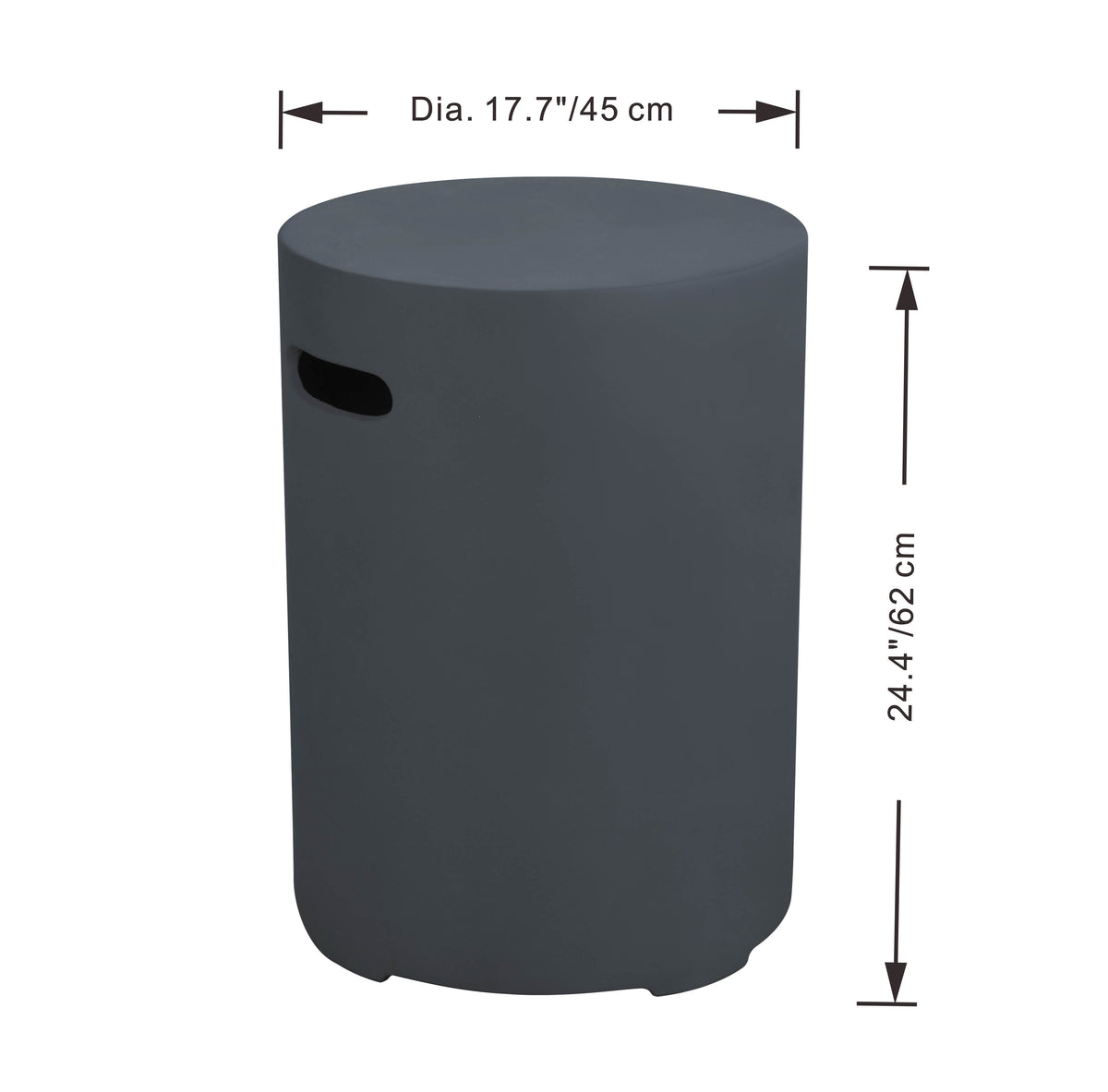 Elementi ONB01-207DG dark gray round propane tank cover