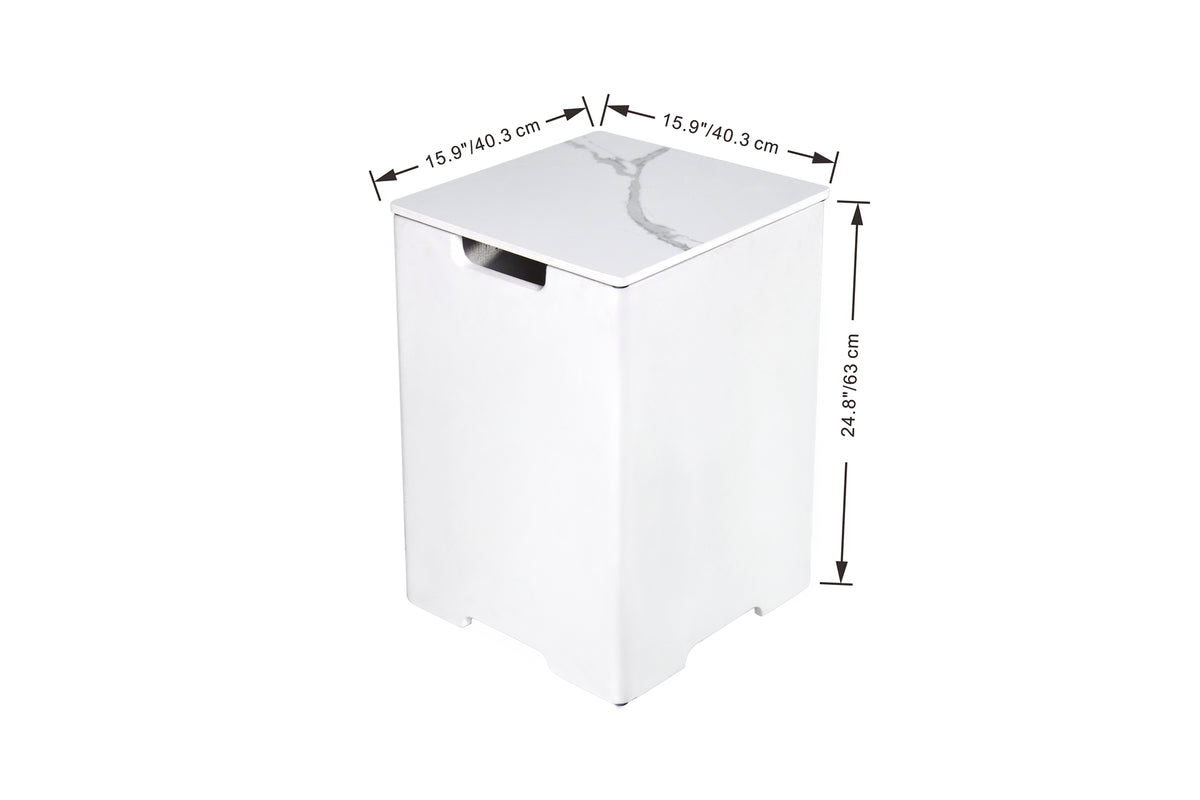 Elementi ONB402-BW marble-look gas cylinder cover