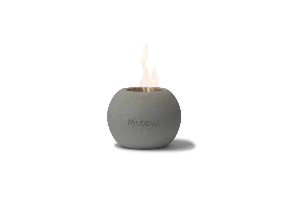 Elementi Paffu EFG03-LG light gray concrete bioethanol tabletop fireplace