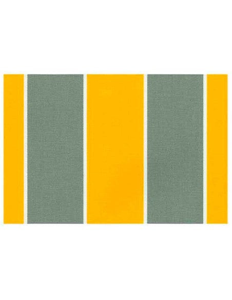 Recasens R-412 Motril yellow and gray striped acrylic awning fabric