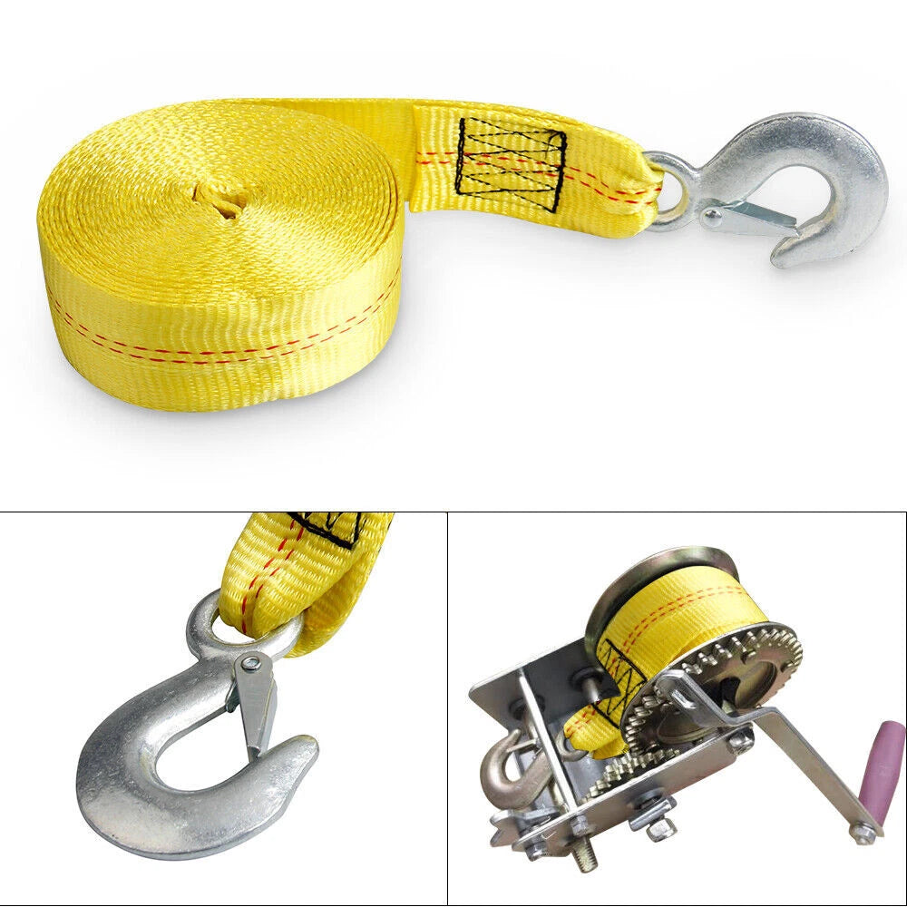 Winch Strap HD W/hook 2\"20'