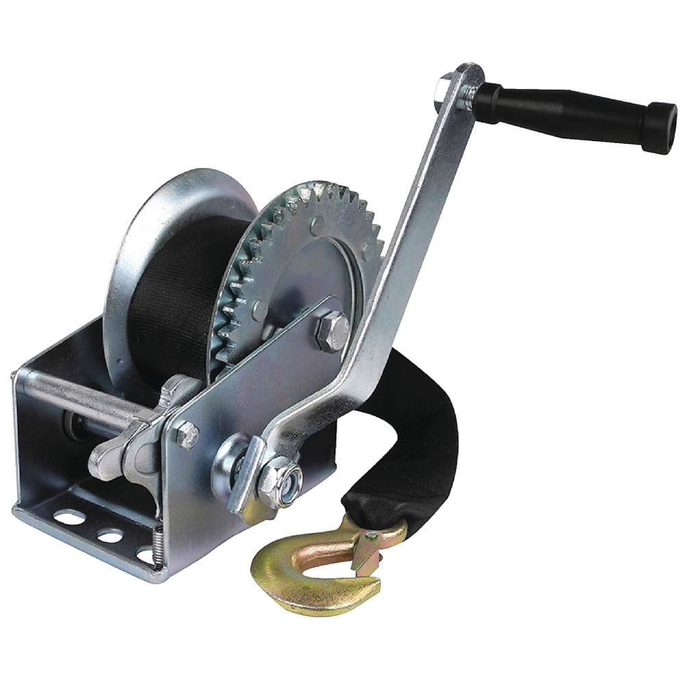 Seachoice 52161 1000 lb manual trailer winch with strap