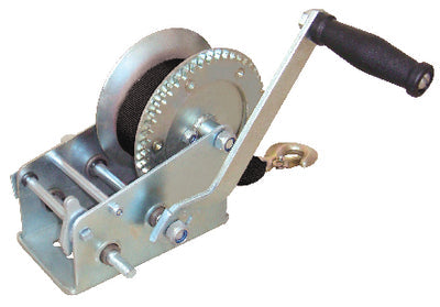 Seachoice 52261 3000 lb two-speed manual trailer winch with strap