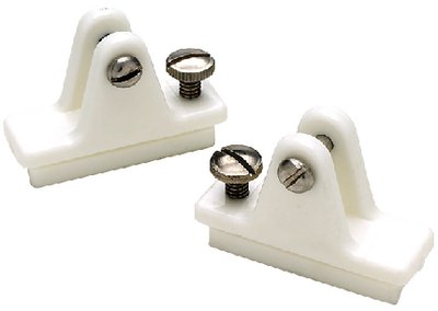 Seachoice 76281 white nylon deck hinges with stainless steel slide lock