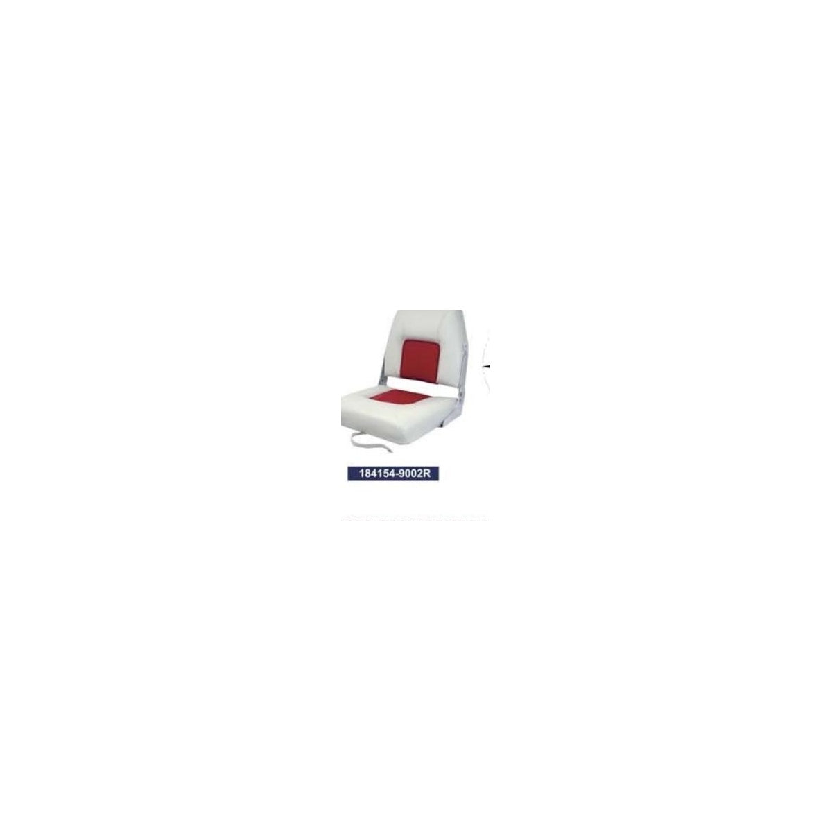 ESM S40 standard marine seat in white with red center and red lacing